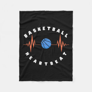 Basketball Heartbeat 6 Fleece Blanket