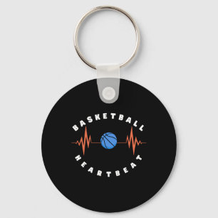 Basketball Heartbeat 6  Key Ring