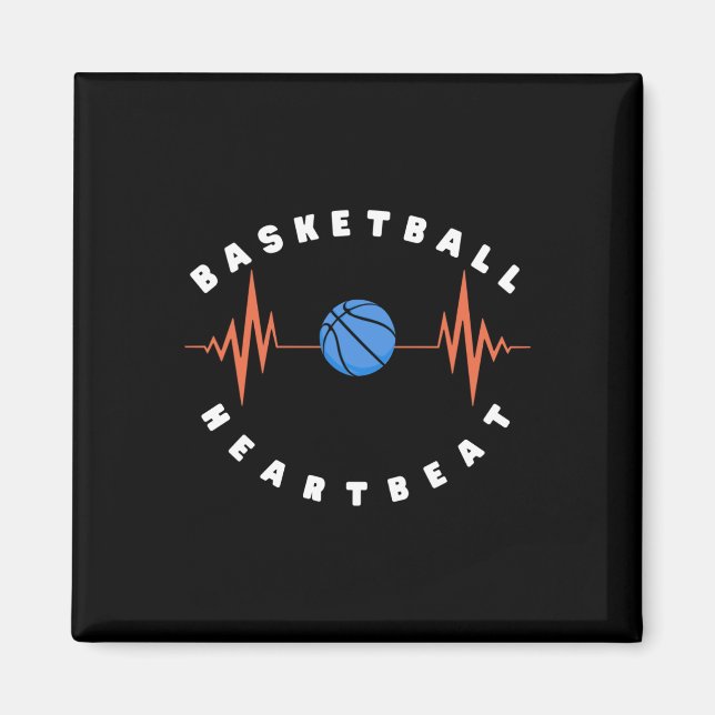 Basketball Heartbeat 6  Magnet (Front)