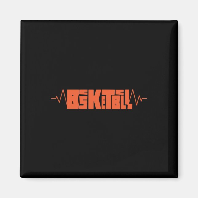 Basketball Heartbeat 9  Magnet (Front)