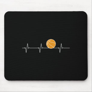 Basketball Heartbeat - Ball Ecg Pulse For Fans And Mouse Mat