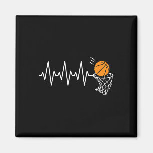 Basketball Heartbeat Basketball Lover  Magnet