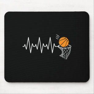 Basketball Heartbeat Basketball Lover Mouse Mat