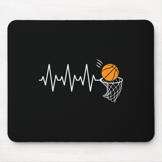 Basketball Heartbeat Basketball Lover  Mouse Mat (Front)