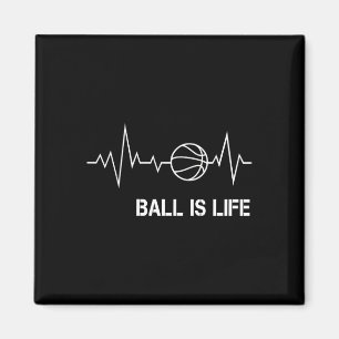 Basketball Heartbeat Big Balls My Life Baller Play Magnet
