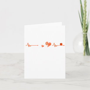 Basketball Heartbeat  Card