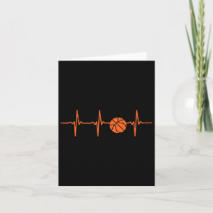 Basketball Heartbeat Coach Player Team Baller Men Card