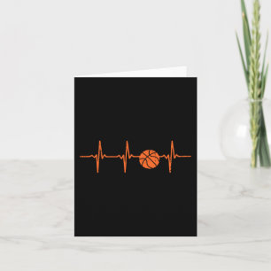 Basketball Heartbeat Coach Player Team Baller Men  Card