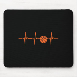 Basketball Heartbeat Coach Player Team Baller Men  Mouse Mat