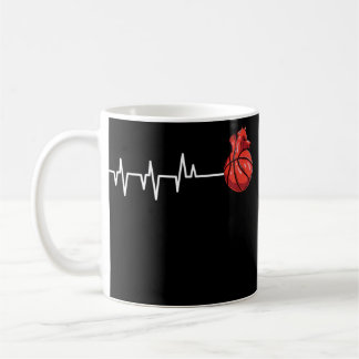 Basketball Heartbeat  Coffee Mug