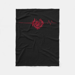 Basketball Heartbeat – Dribble Fleece Blanket