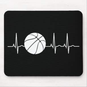 Basketball Heartbeat Ekg Basketball Coach  Mouse Mat