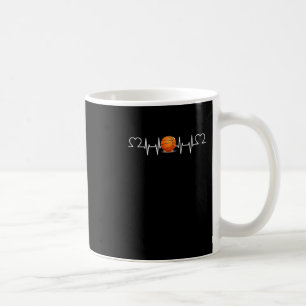 Basketball Heartbeat Funny Basketball Lover Coffee Mug