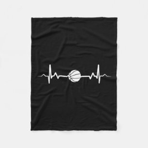 Basketball Heartbeat Gift Idea 1 Fleece Blanket