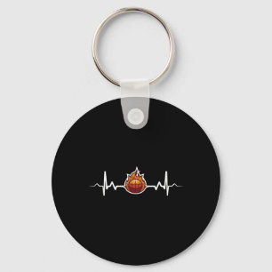 Basketball Heartbeat Gift Idea Key Ring