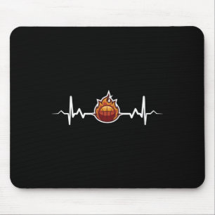 Basketball Heartbeat Gift Idea  Mouse Mat