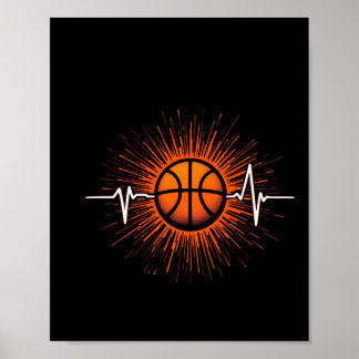 Basketball Heartbeat – Love For The Game Tee  Poster