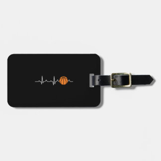 Basketball Heartbeat Luggage Tag