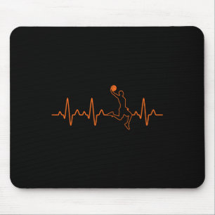 Basketball Heartbeat Player BBall Coach Gift For M Mouse Mat