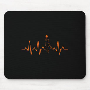 Basketball Heartbeat Player BBall Gift For Men and Mouse Mat
