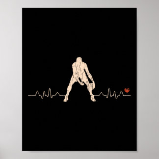 Basketball Heartbeat Player Gift 1 Poster