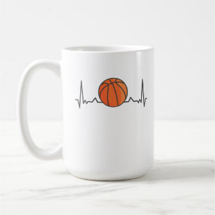 Basketball Heartbeat Sports Gifts Coffee Mug