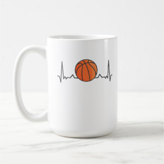 Basketball Heartbeat Sports Gifts Coffee Mug