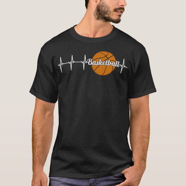 Basketball Heartbeat T-Shirt (Front)