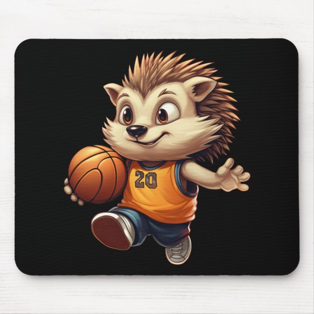 Basketball Hedgehog 1  Mouse Mat (Front)