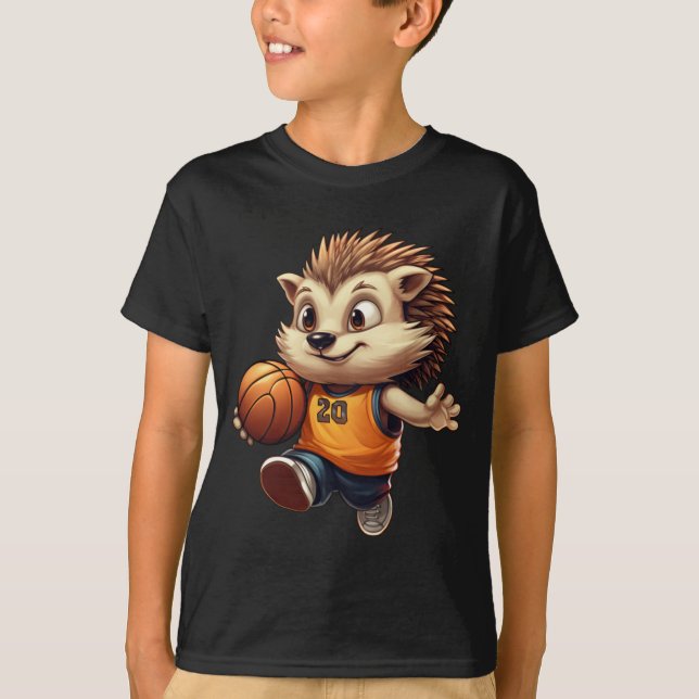Basketball Hedgehog 1  T-Shirt (Front)