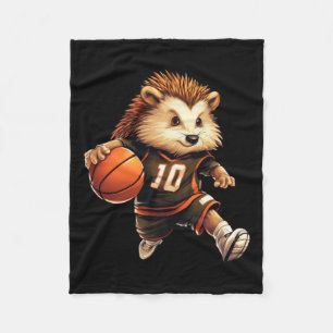 Basketball Hedgehog  Fleece Blanket