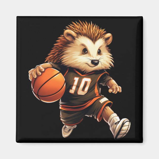 Basketball Hedgehog  Magnet (Front)