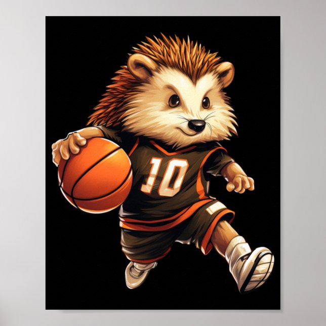 Basketball Hedgehog  Poster (Front)