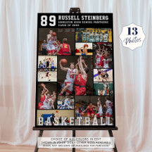 Basketball High School Senior 13 Photo Collage