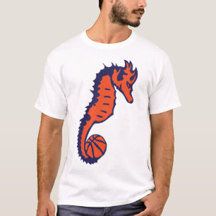 basketball hippocampus seahorse club logo ball T-Shirt