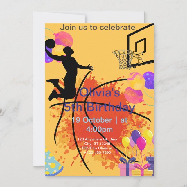 basketball  holiday card (Front)