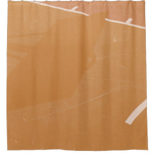 Basketball hoop casting shadow on line shower curtain