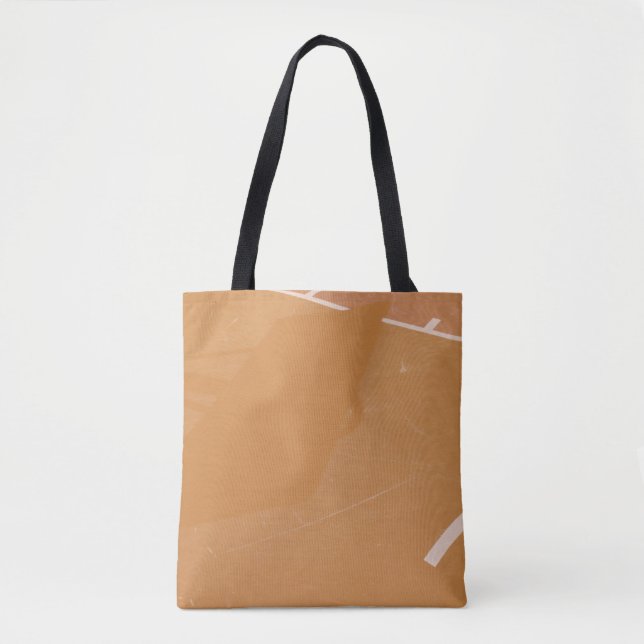 Basketball hoop casting shadow on line tote bag (Front)