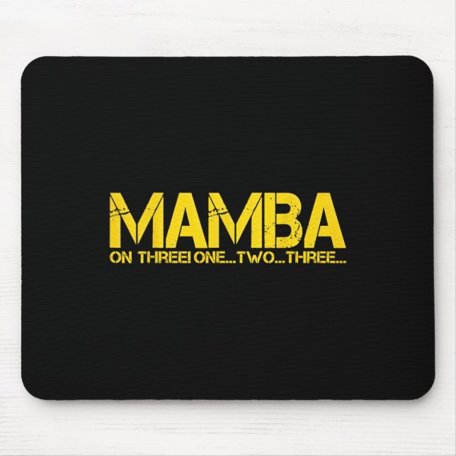 BASKETBALL HOOP CHAMPION MAMBA ON THREE MOTIVATION MOUSE MAT (Front)