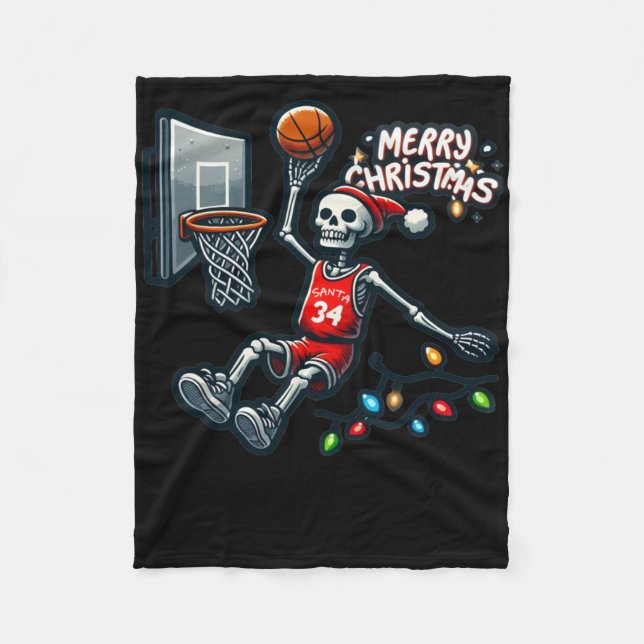 Basketball Hoop  Fleece Blanket (Front)