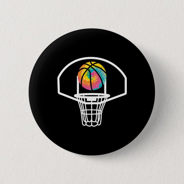Basketball Hoop For A Streetball Player Ball 6 Cm Round Badge (Front)
