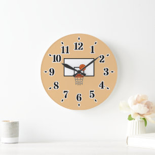 Basketball Hoop Large Clock