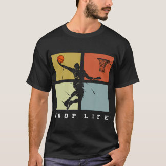 Basketball Hoop Life Player Retro Gift Men Boys Yo T-Shirt