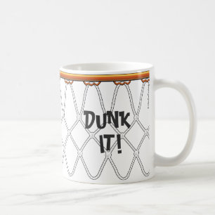 Basketball Hoop Net_black outline_Dunk it! Coffee Mug
