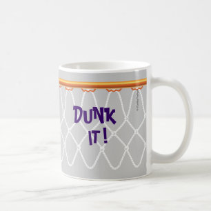 Basketball Hoop Net_Dunk it!_on grey Coffee Mug