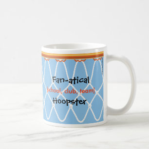 Basketball Hoop Net_Fan-atical template_blue Coffee Mug
