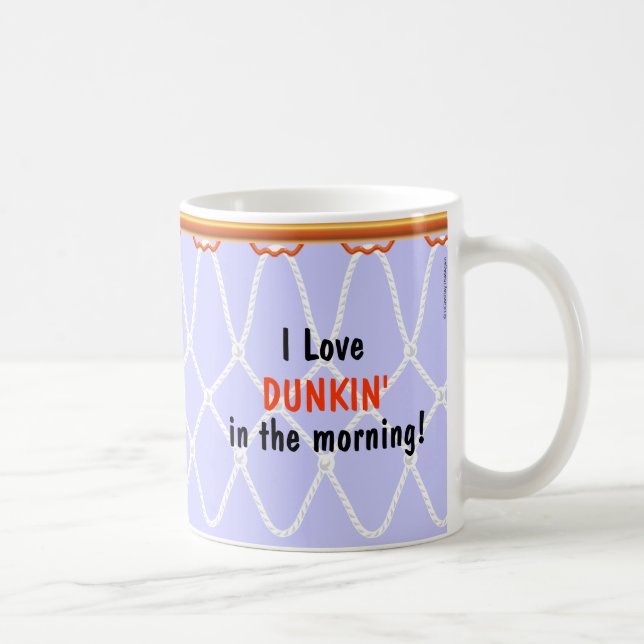 Basketball Hoop Net_I Love Dunkin'_lavender Coffee Mug (Right)