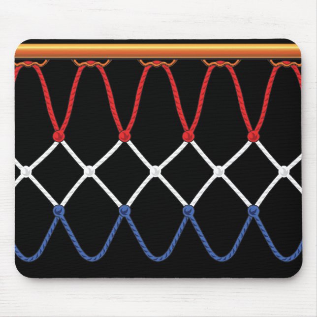 Basketball Hoop Net_red,white,blue Team U.S.A. Mouse Mat (Front)