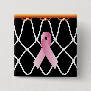 Basketball Hoop Net_ribbon campaign 15 Cm Square Badge