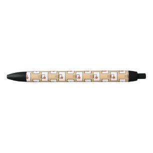 Basketball Hoop Pattern Black Ink Pen